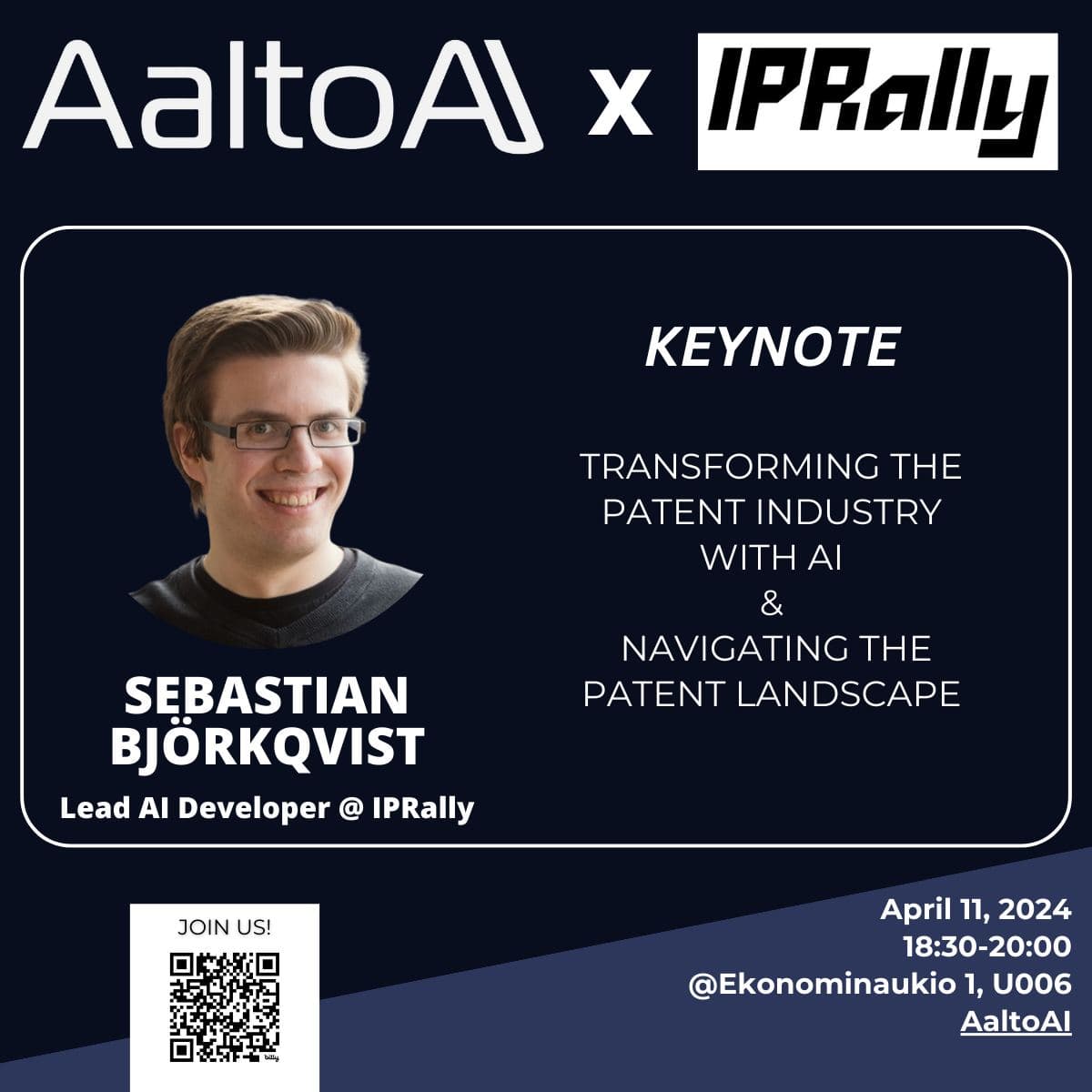 AaltoAI x IPRally: Transforming the Patent Industry with AI banner