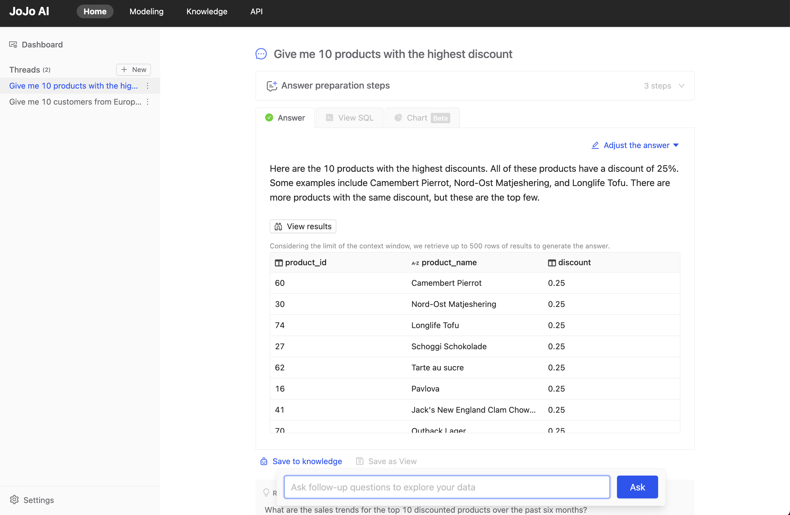 AI Data Analyst preview